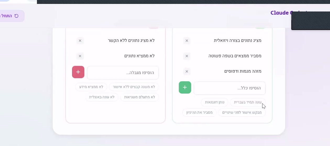 שאלון דיפרנציאלי שנוצר בהדגמה חיה