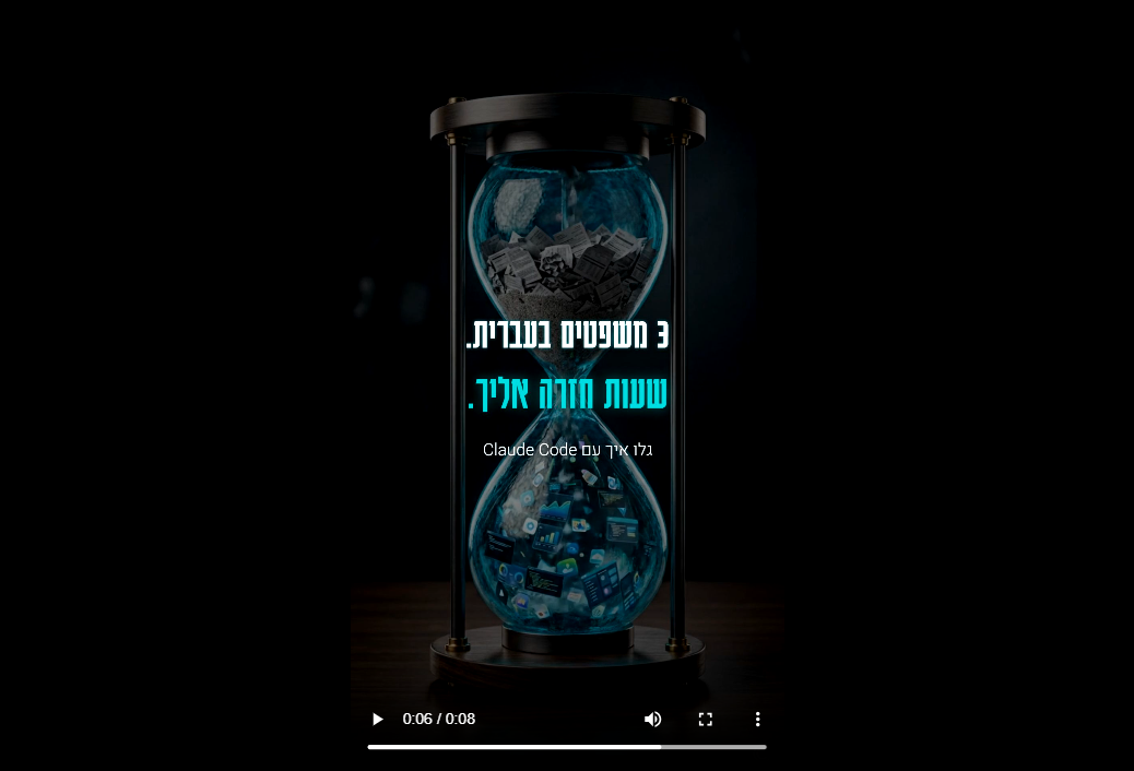 פוסט שעון חול — עברית