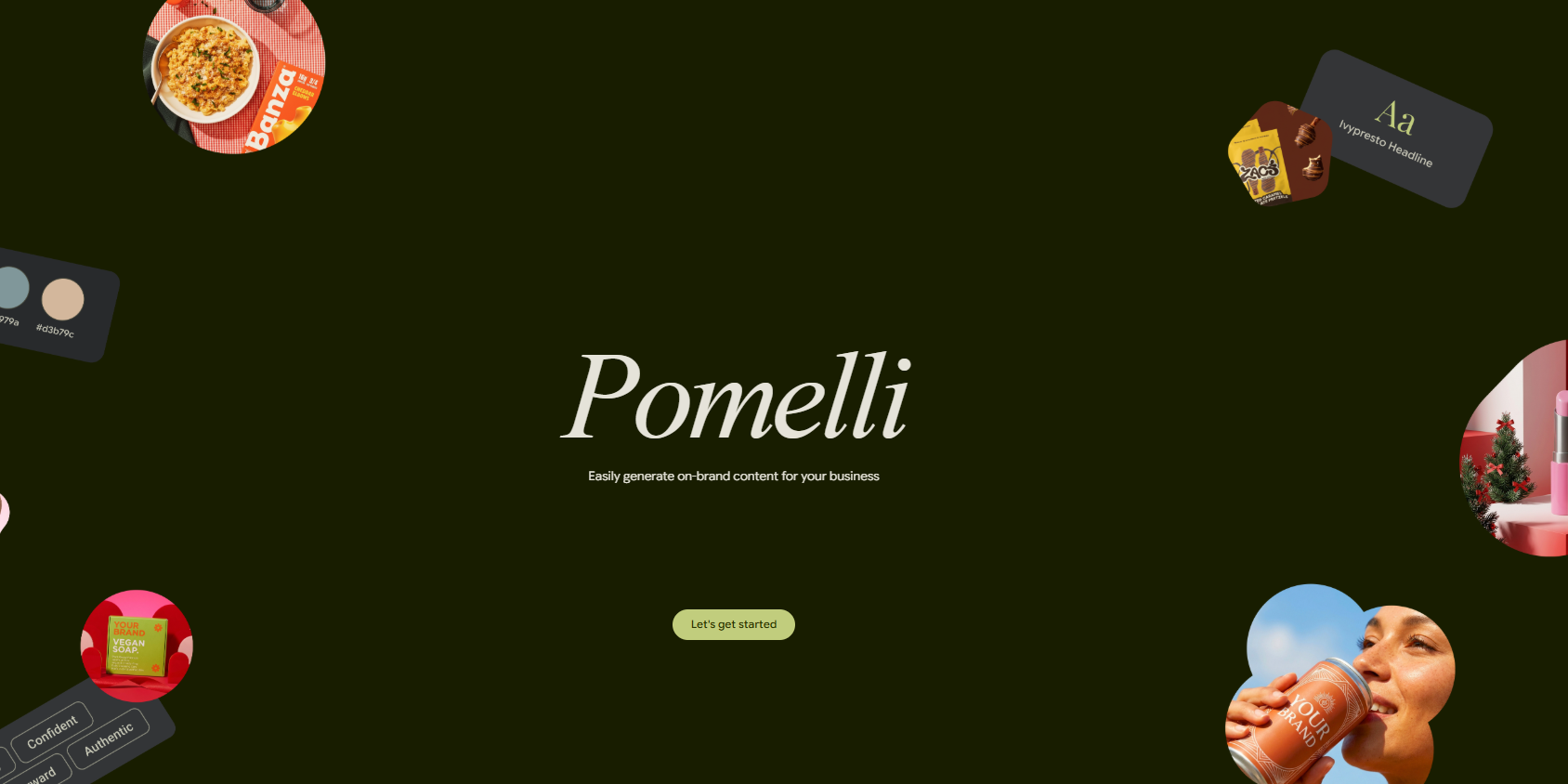 דף הבית של Pomelli